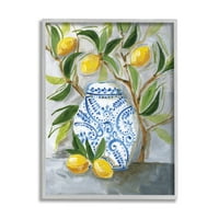 Студените индустрии лимон овошје дрво украсено вазно сликарство, 14, дизајн од Моли Сузан Стронг