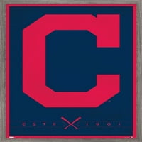 Бејзбол тим на Кливленд - Постер за лого wallид, 14.725 22.375