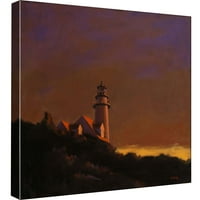Слики, зајдисонце на Кејп Код, 20х20, украсна платно wallидна уметност