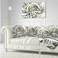 Дизајнрт симетрични спирални фрактални цвеќиња - Апстрактна перница за фрлање - 12x20