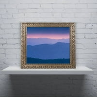 Трговска марка ликовна уметност „Виолетова планини“ платно уметност од Мајкл Бланшет Фотографија, златна украсна