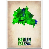 Трговска марка ликовна уметност Берлин акварел мапа платно уметност од Наксарт
