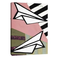 Слики, хартиени авиони II, 16x20, украсна платно wallидна уметност