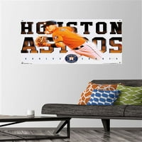Хјустон Астрос - Постер за wallидови на Карлос Кореа со пинови за притискање, 22.375 34
