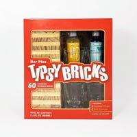 Бар плус+ Tipsy Bricks Party Games Block Block recking Game Game Set. Ставката вклучува една игра за блокирање