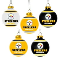 Засекогаш колекционерски обврски NFL ShatterProof Ball Ornaments, Pittsburgh Steelers