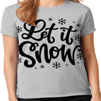 Графичка Америка празничен Божиќен празник Нека е снег студено време на женска графичка колекција на маици