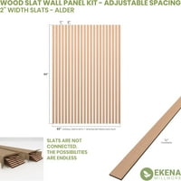 Ekena Millwork 94 H 1 4 T прилагодливо срамно -панел за панели на woodиден панел W 2 W Слаки, алдер
