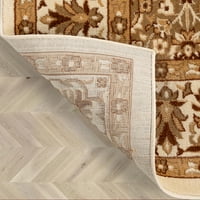 Добро ткаен Баркли Пила Традиционален ориентален панел Брегот на Слоновата Коска 9'3 12'6 Област килим