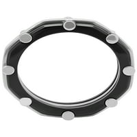 Менс дво -тон не'рѓосувачки челик црна IP слоевита лента - машка прстен