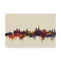 Трговска марка ликовна уметност 'Лозан Швајцарија Skyline III' Canvas Art by Michael Tompsett