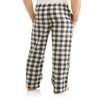 Машки црно -бело биволи карирани панталони за пижами во Jerseyерси
