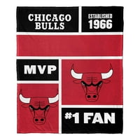 Chicago Bulls NBA Colorblock Personalized Silk Touch Thrah Flowth.