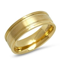 Sleithime Mementime 18K златен позлатен не'рѓосувачки челик лента со прстен