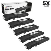 Компатибилен Dell 331- W8D сет на црни ласерски касети за тонер за употреба во Dell C3760DN, C3760N и C3765NF