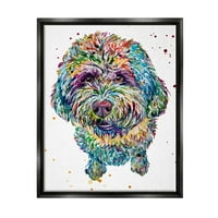 Tuple Bold Terrier Dog Porter Portreate Animal & Insects сликање црна плови врамена уметничка печатена wallидна