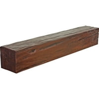 Ekena Millwork 8 H 10 D 36 W Riverwood Fau Wood Camply Mantel, Premium Hickory