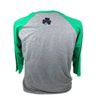 Ирска маица со зелена и сива ракав - xxl