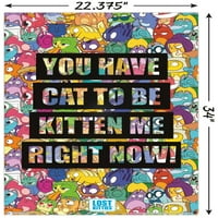Изгубени мачиња - постер за wallидови од маче, 22.375 34