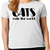 Графичка Америка, животински мачки цитира женска колекција на графички маици