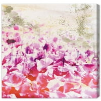 Авенија на пистата „Златна пролет“ цветна и природна wallидна уметност - розова цветна - рози Апстракт со