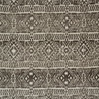 Олиена модерен племенски килим од средниот век, кафеав јаглен сив, килим од 8ft 10-тина област