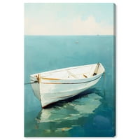 Wynwood Studio Canvas Stinson Boat Наутички и крајбрежен крајбрежен wallиден уметност платно печати сина чаша