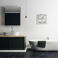 Bearderies Beards Vs. Мулети тоалетна хартија за бања Хумор за графичка уметничка галерија завиткана од платно