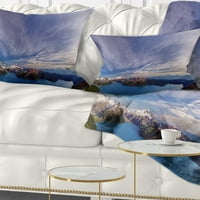 DesignArt Зачудувачки поглед на Clear Lake - пејзаж печатена перница за фрлање - 12x20