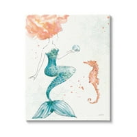 Графичка уметничка галерија „Ступел индустрии“ и океанот морски коњи завиткани од платно печатење wallидна уметност, дизајн од Ен Таволети