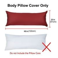 Единствени поволни цени Египетски памук патент со долга перница за тело, темно црвена 20 48