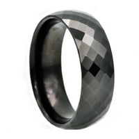 Менс црно позлатен прстен за бенд во волфрам