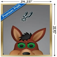 San Antonio Spurs - S. Preston Mascot Coyote wallид постер, 22.375 34