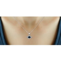 JewelersClub Carat T.W. Сет на сино -бел дијамант Стерлинг сребрен накит
