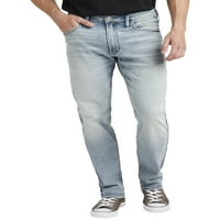 Сребрени фармерки копродукции Машки Еди Опуштено вклопени фармерки на нозе големи и високи, големини на половината